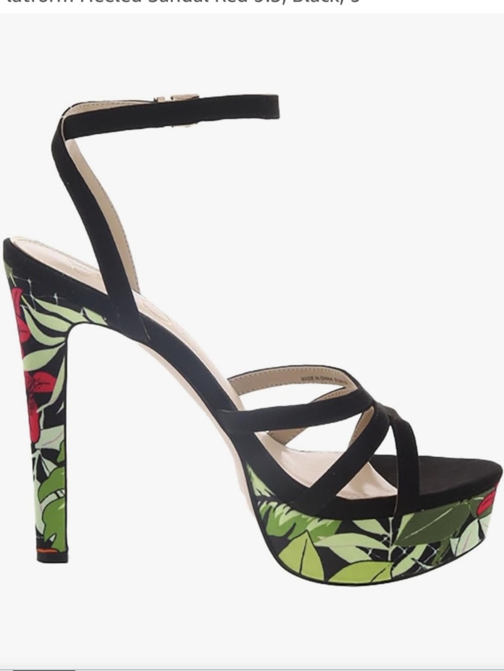 Jessica Simpson Women's Balinah 3 Faux Leather Platform Heeled Sandal